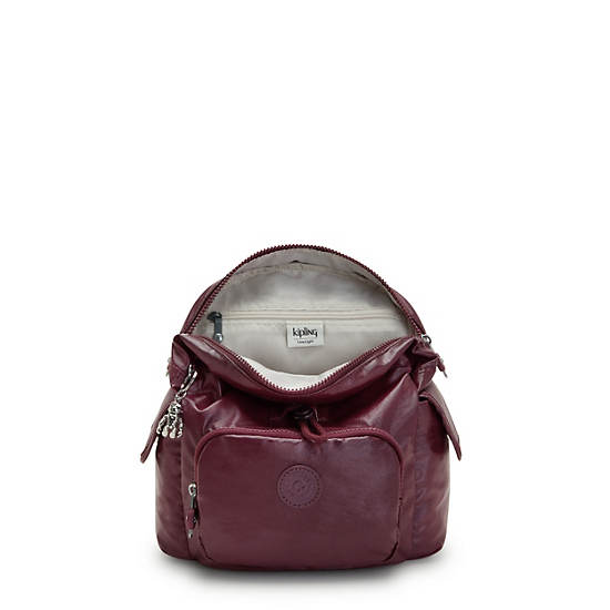 Kipling City Pack Mini Klassieke Metallic Rugzak Bordeaux | België 1735TC